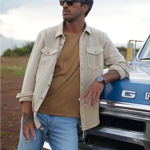 NYT OUTERKNOWN MEN’S TAN CHROMA BLANKET SHIRT